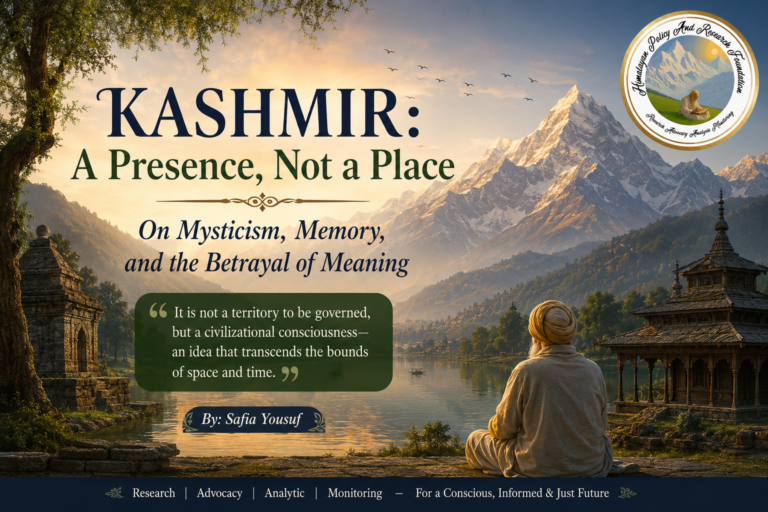 Kashmir A Presence Not a Place